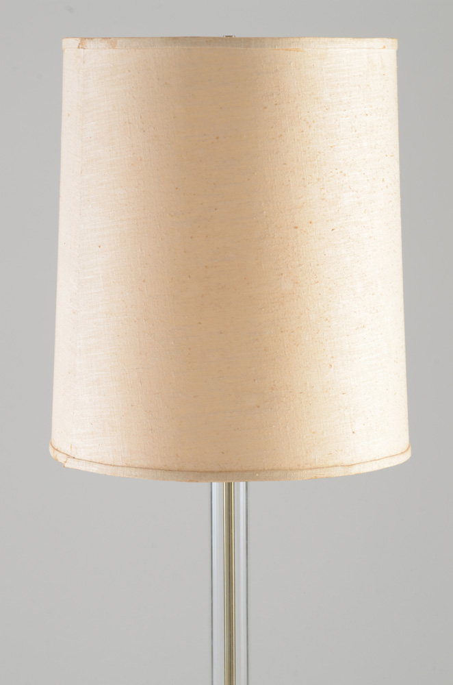 Laurel Lamp Company Brass and Glass Floor Lamp with Table