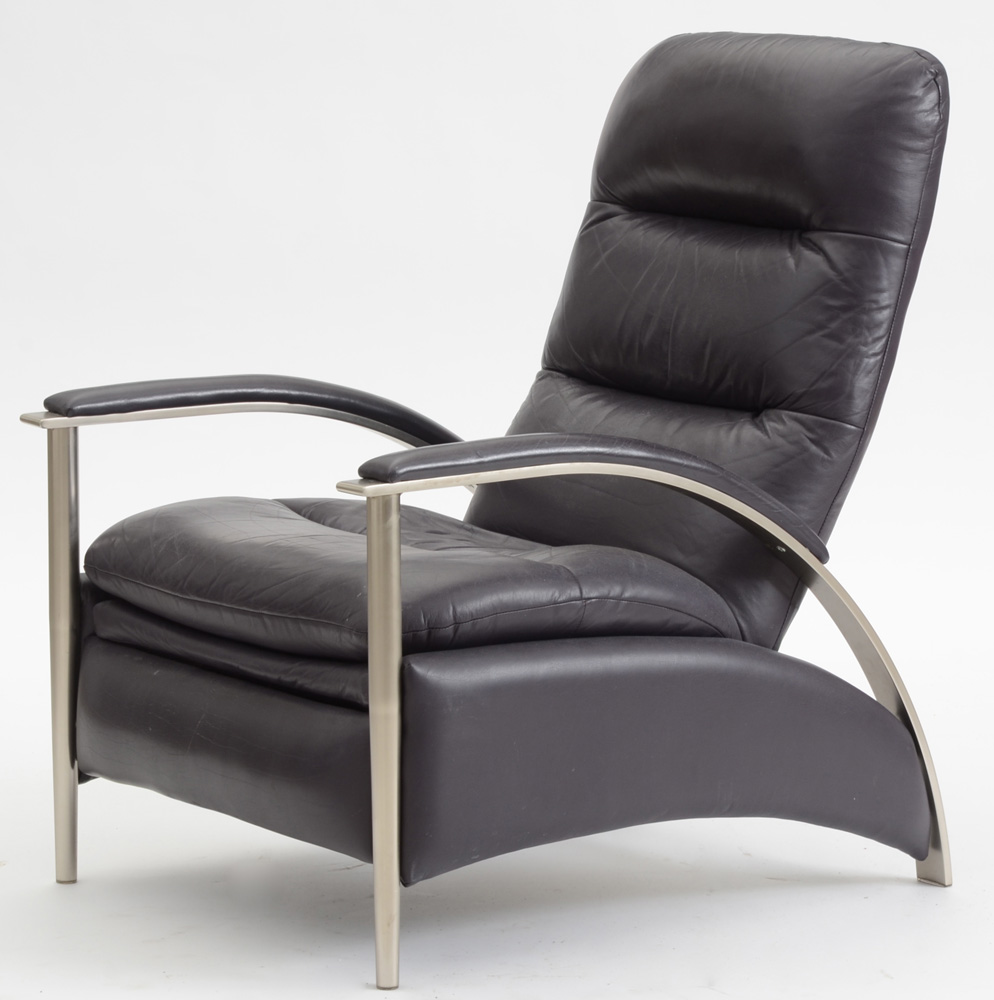 Ethan Allen Modern Style Leather Recliner