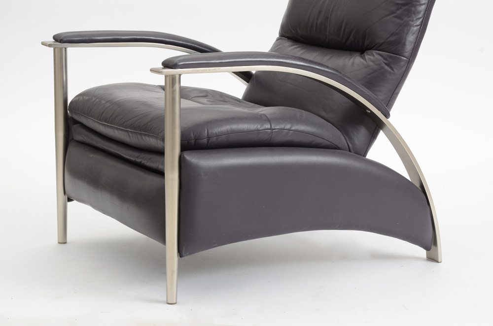 Ethan Allen Modern Style Leather Recliner