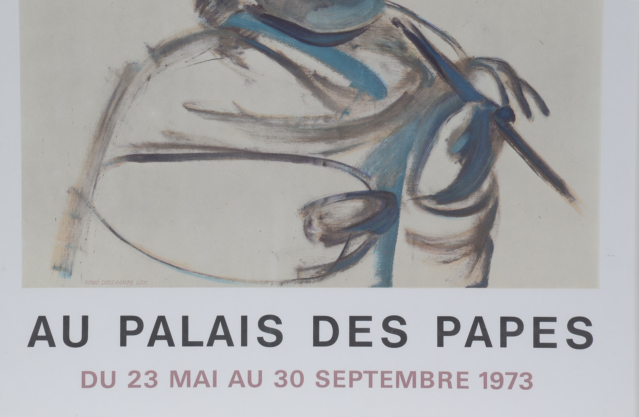 Original 1973 Poster for Pablo Picasso Exhibition at Au Palais des Papes