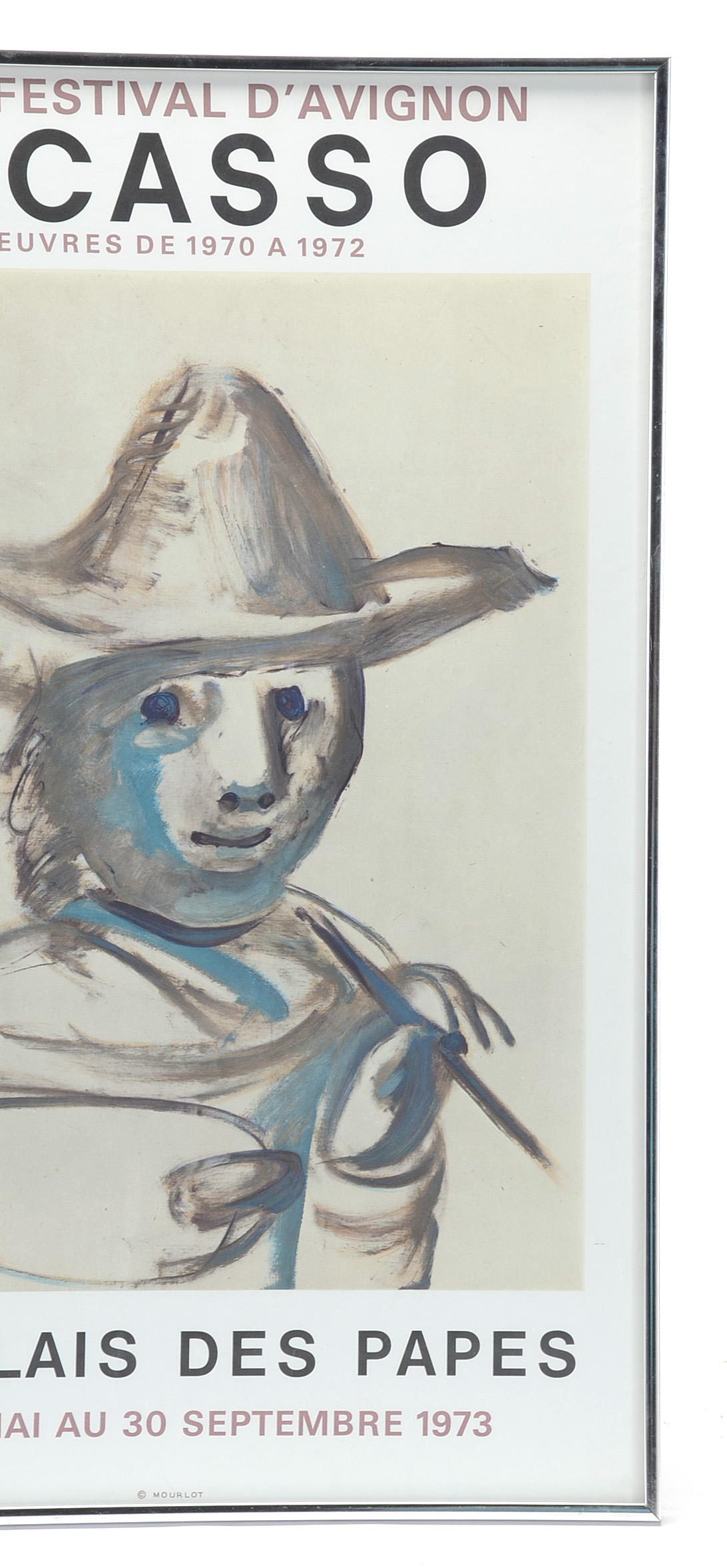 Original 1973 Poster for Pablo Picasso Exhibition at Au Palais des Papes