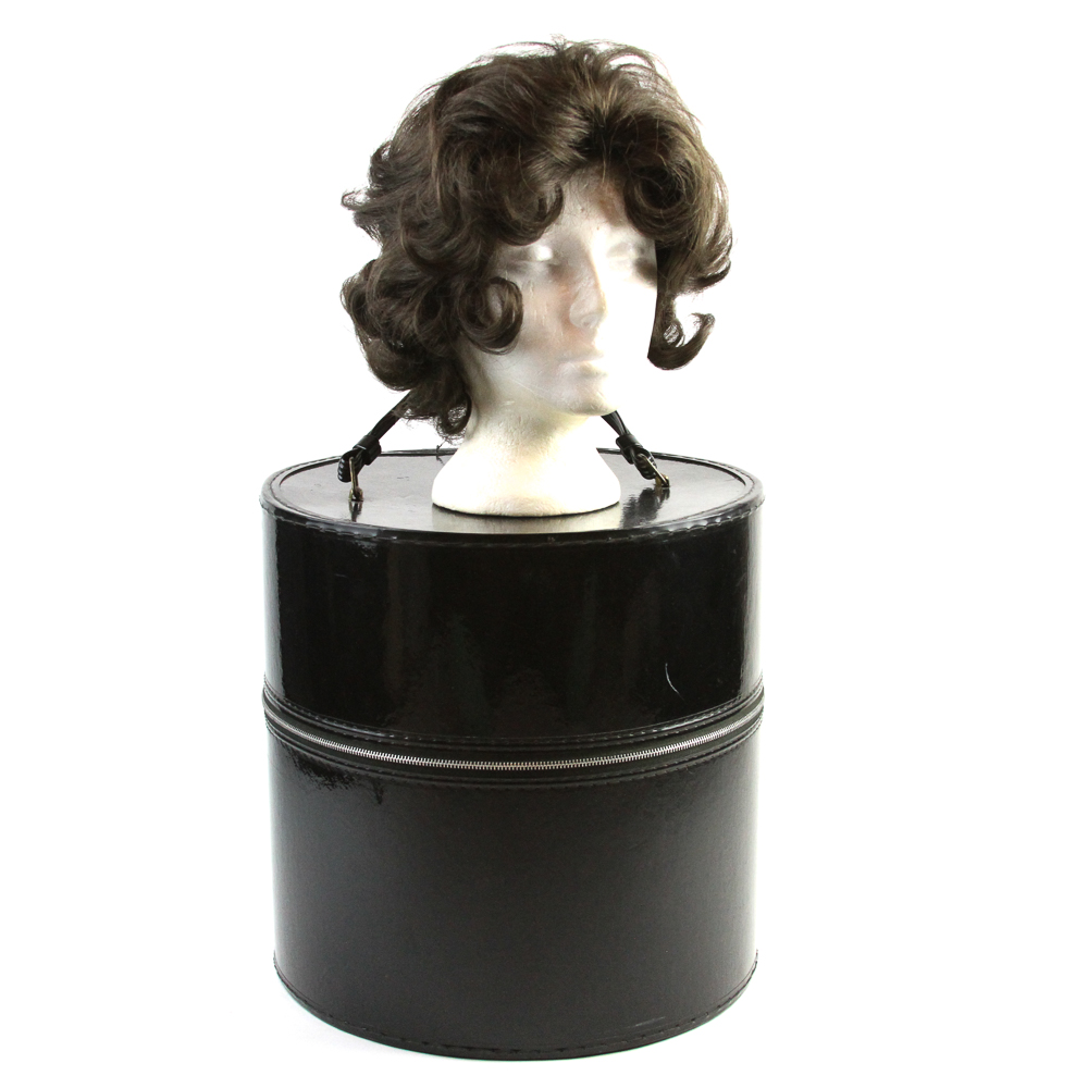 Vintage Wig, Form and Carrying Case