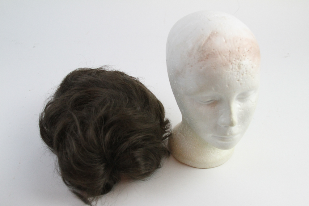 Vintage Wig, Form and Carrying Case