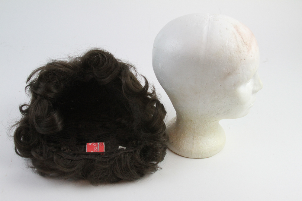 Vintage Wig, Form and Carrying Case