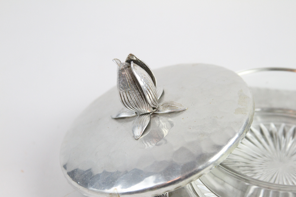 Assortment of Metal Serving Pieces incl. Hammered Aluminum