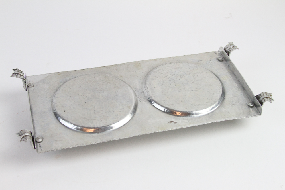 Assortment of Metal Serving Pieces incl. Hammered Aluminum