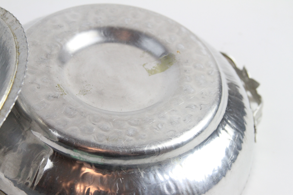 Assortment of Metal Serving Pieces incl. Hammered Aluminum