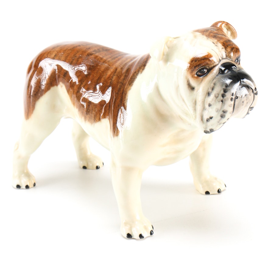 Porcelain English Bulldog Figurine