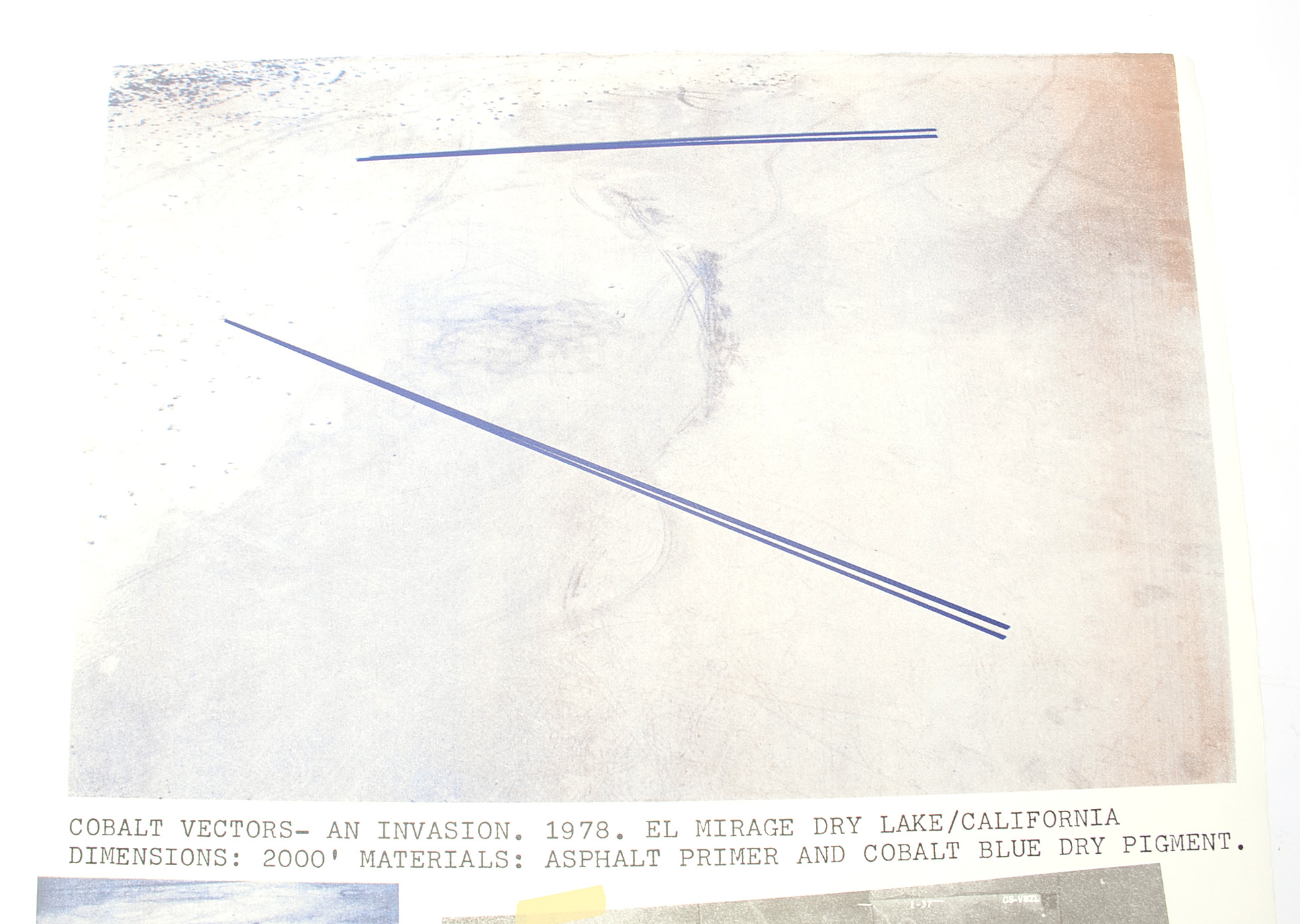 Dennis Oppenheim Signed Limited Edition Lithograph "Blue Vectors - an Invasion"