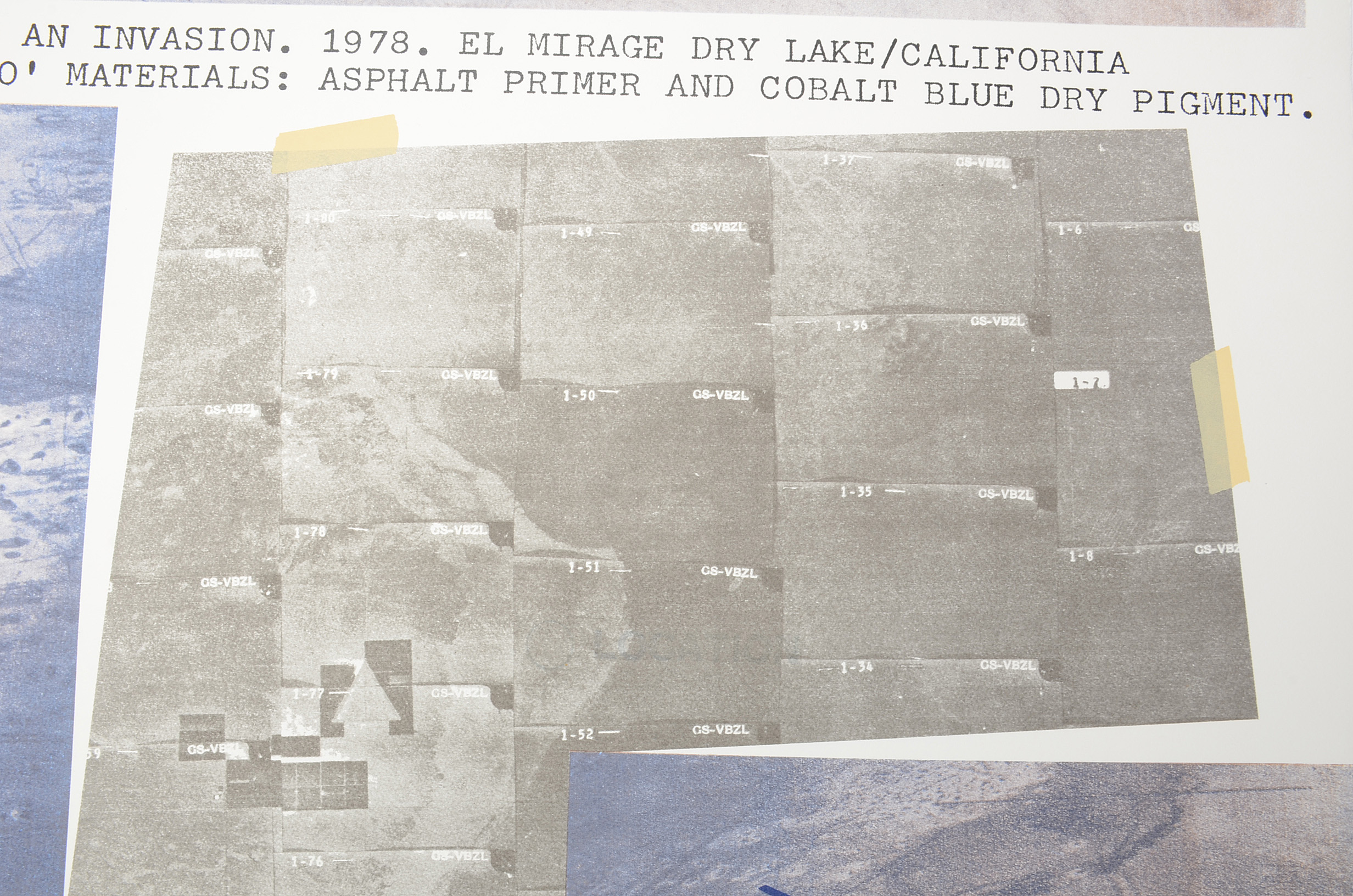 Dennis Oppenheim Signed Limited Edition Lithograph "Blue Vectors - an Invasion"