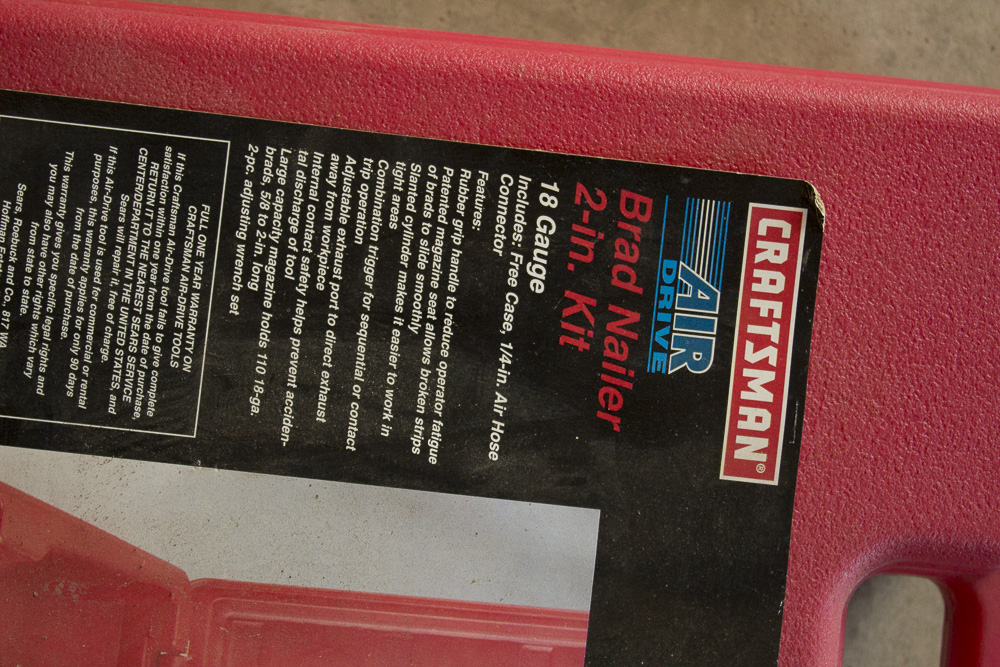 Craftsman Air Drive Brad Nailer 2in Kit