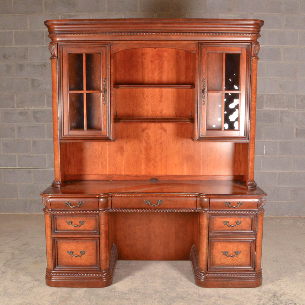 Aspenhome "Napa" Credenza with Hutch in Cherry Finish