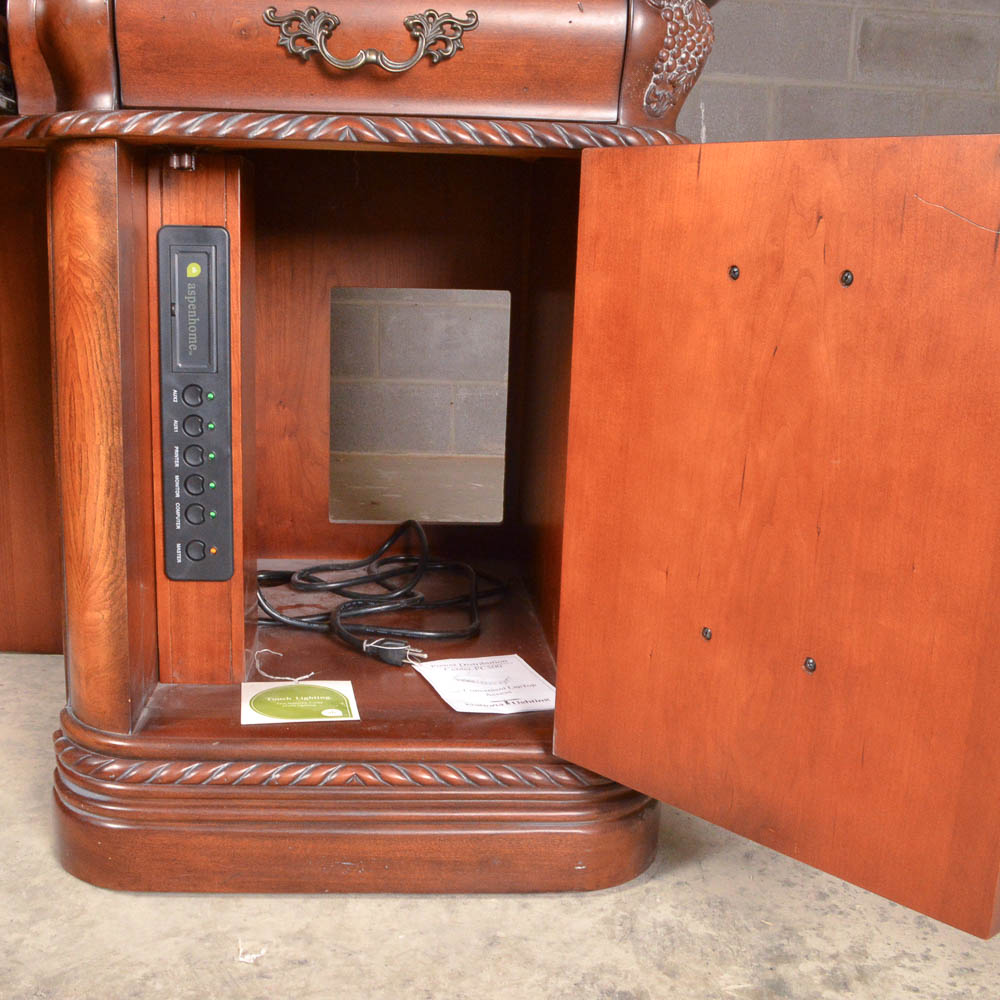 Aspenhome "Napa" Credenza with Hutch in Cherry Finish