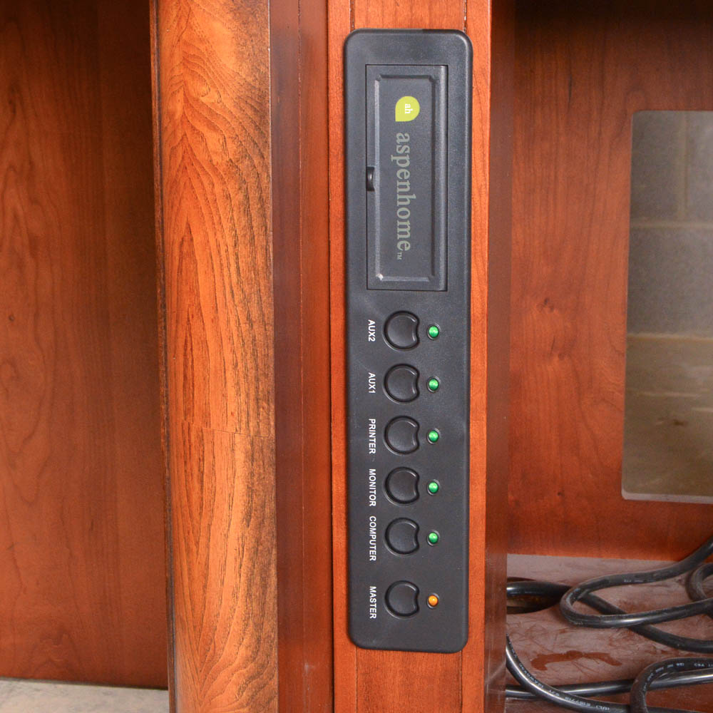 Aspenhome "Napa" Credenza with Hutch in Cherry Finish