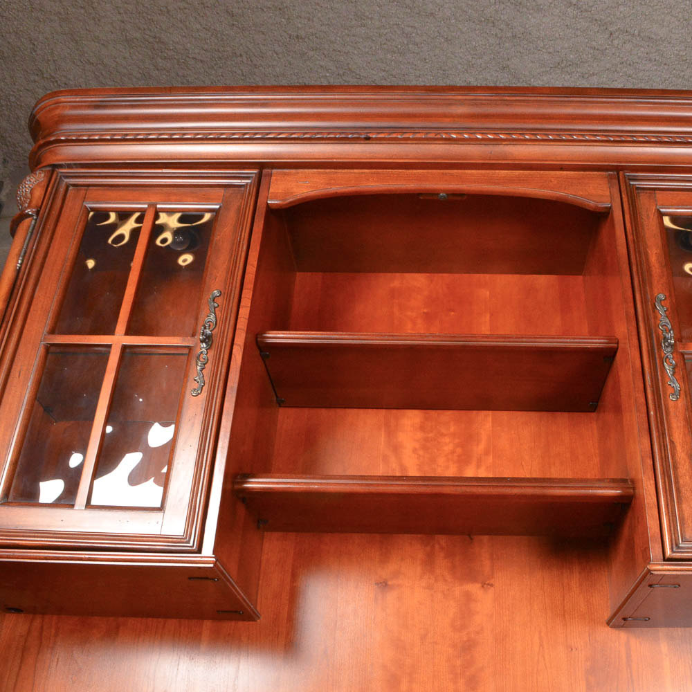 Aspenhome "Napa" Credenza with Hutch in Cherry Finish