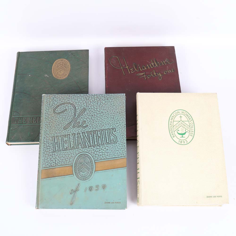 Vintage "Helianthus" Randolph-Macon Woman's College Yearbooks