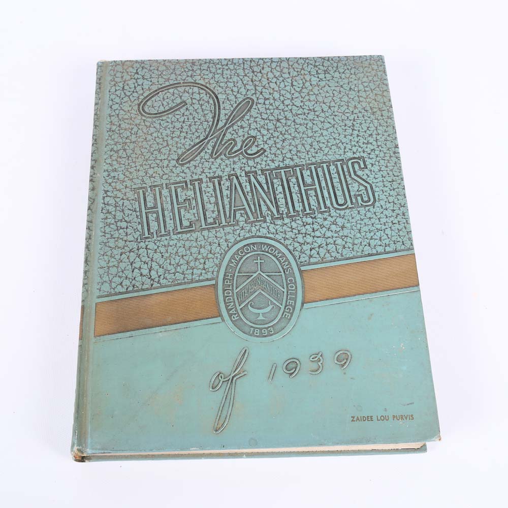 Vintage "Helianthus" Randolph-Macon Woman's College Yearbooks