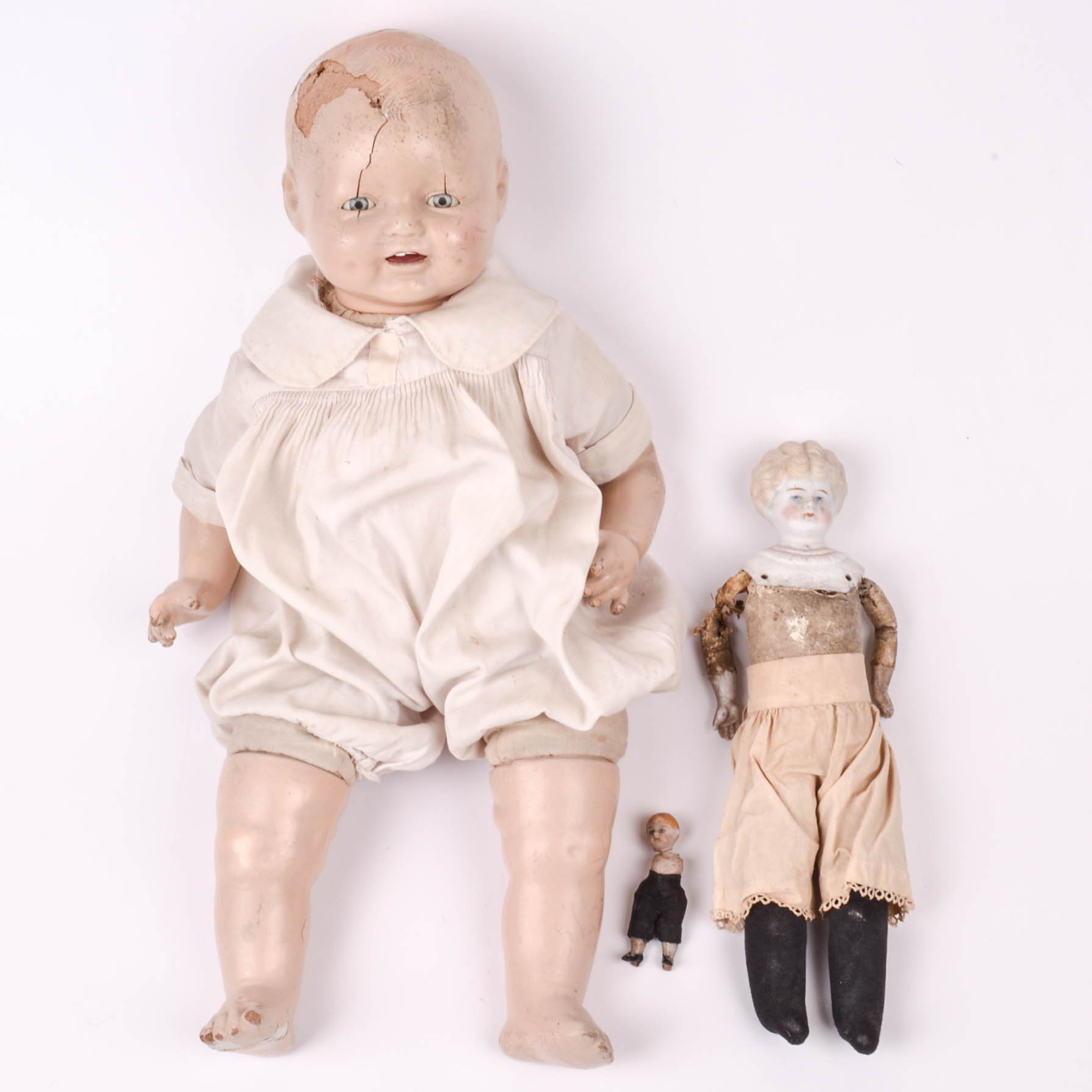 Edward Imeson Horsman Doll and Pair of Antique German Dolls
