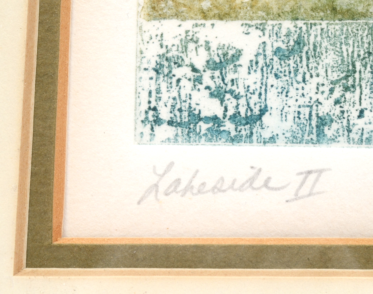 Elizabeth King Durand Signed Limited Edition Embossed Etching with Aquatint "Lakeside II"