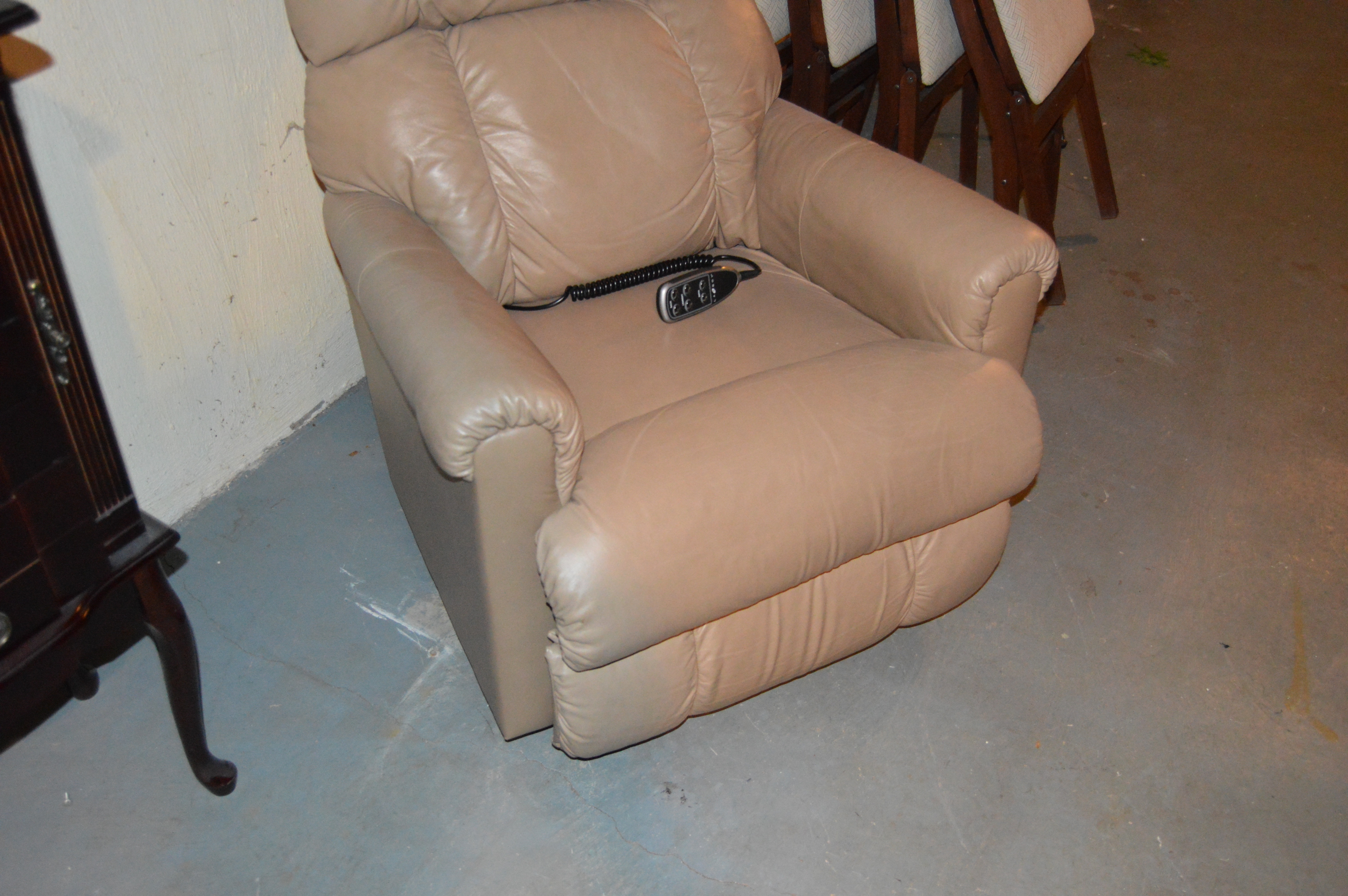 Lazy Boy Leather Chair with Massage Controls