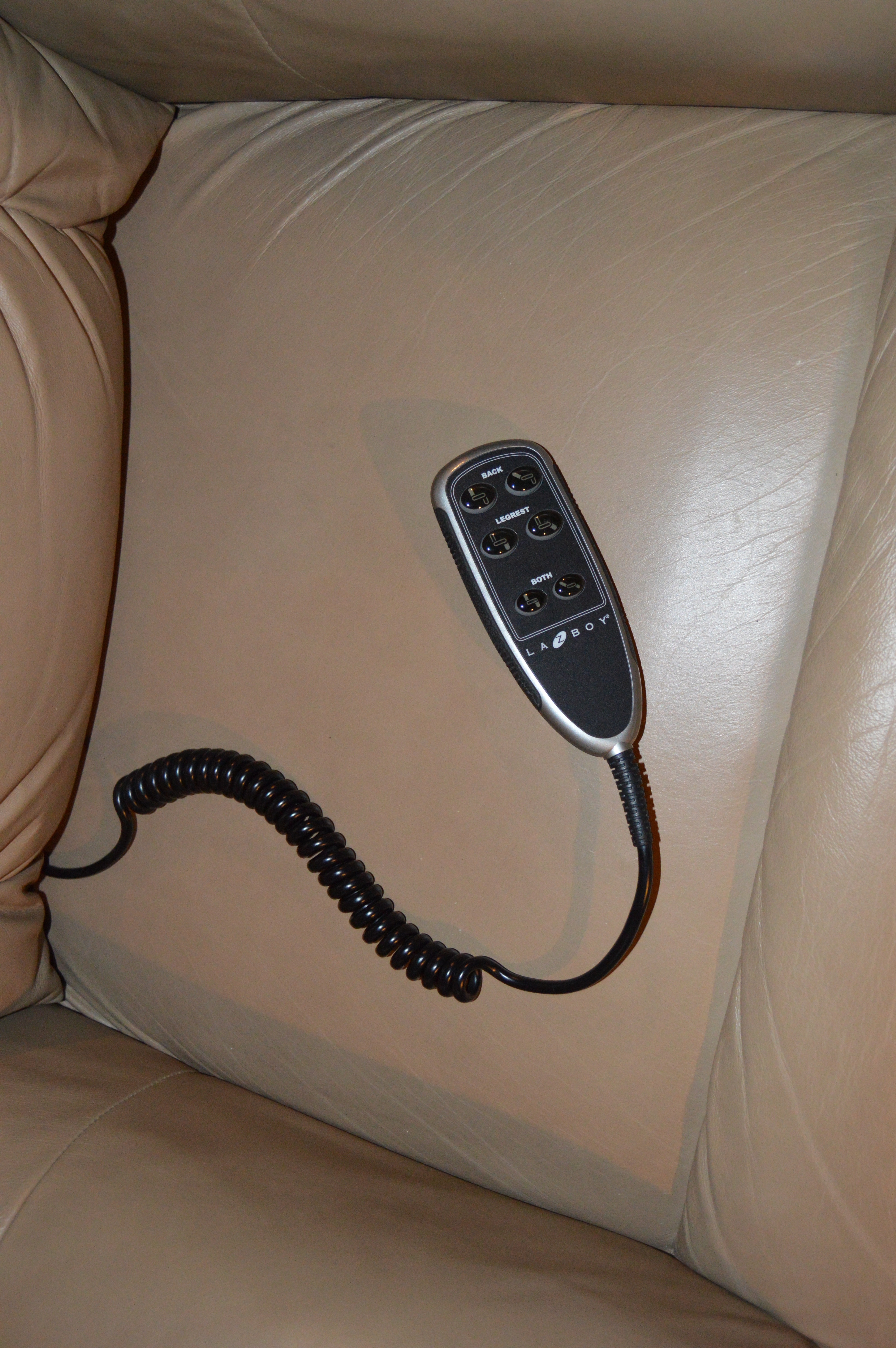 Lazy Boy Leather Chair with Massage Controls