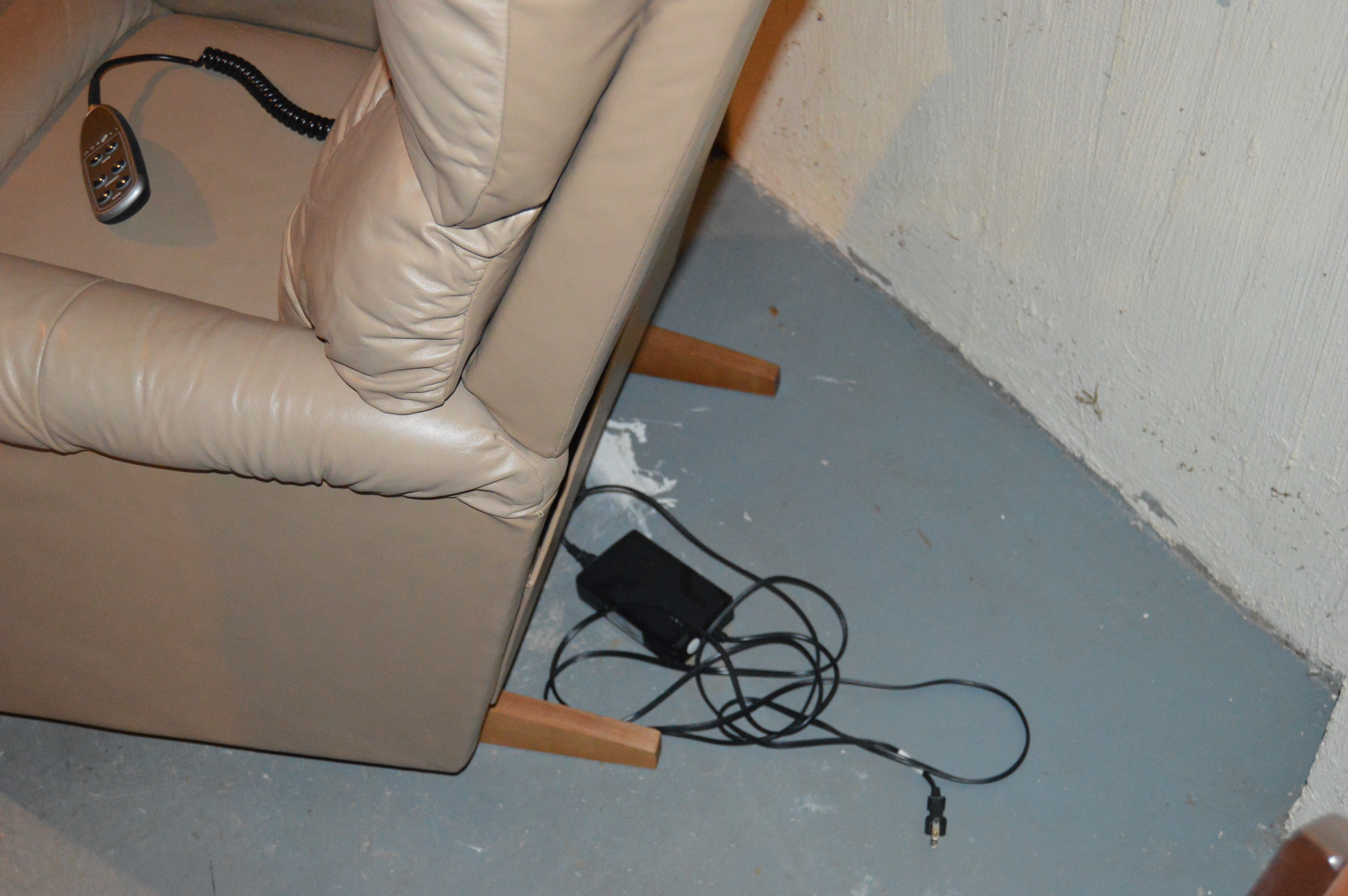 Lazy Boy Leather Chair with Massage Controls