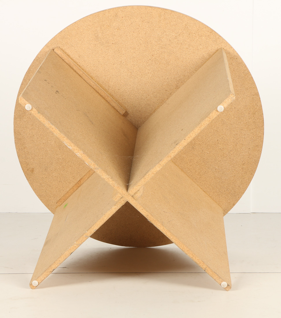 Particle Board Table With Glass Top