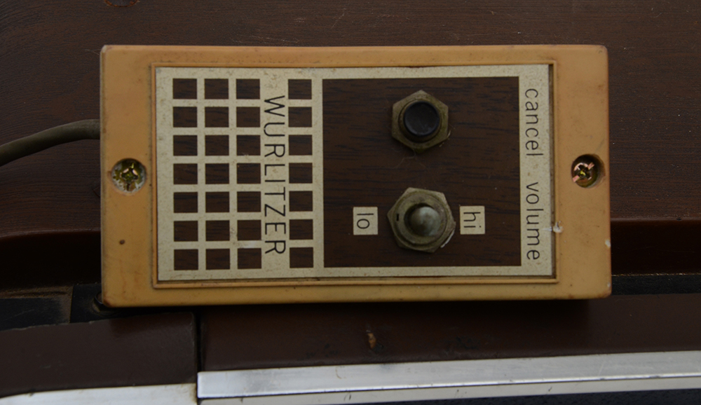 Wurlitzer "Americana" Vinyl Jukebox c. 1970s with Records and Accessories