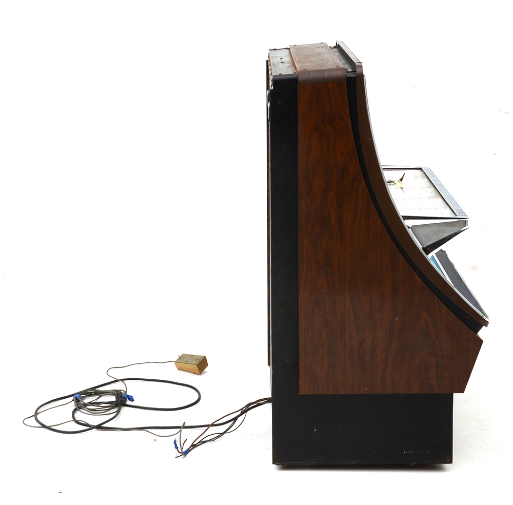 Wurlitzer "Americana" Vinyl Jukebox c. 1970s with Records and Accessories