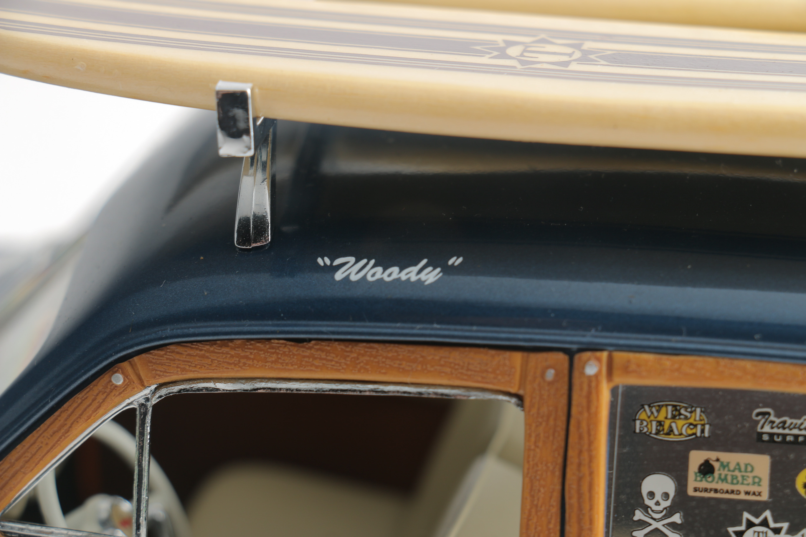 Pair of Die-Cast 1940s Ford Woodie Surfing Replicas