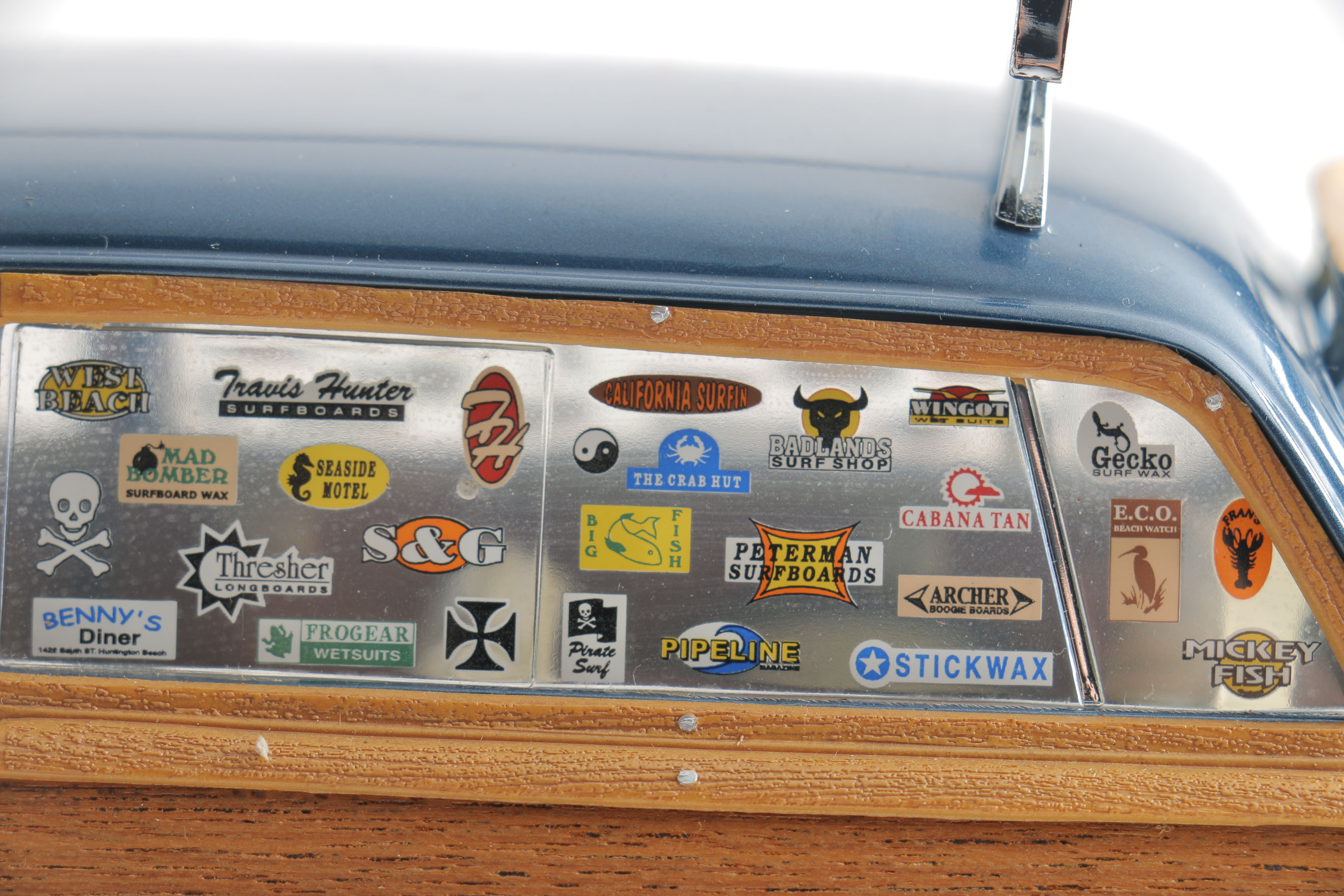 Pair of Die-Cast 1940s Ford Woodie Surfing Replicas