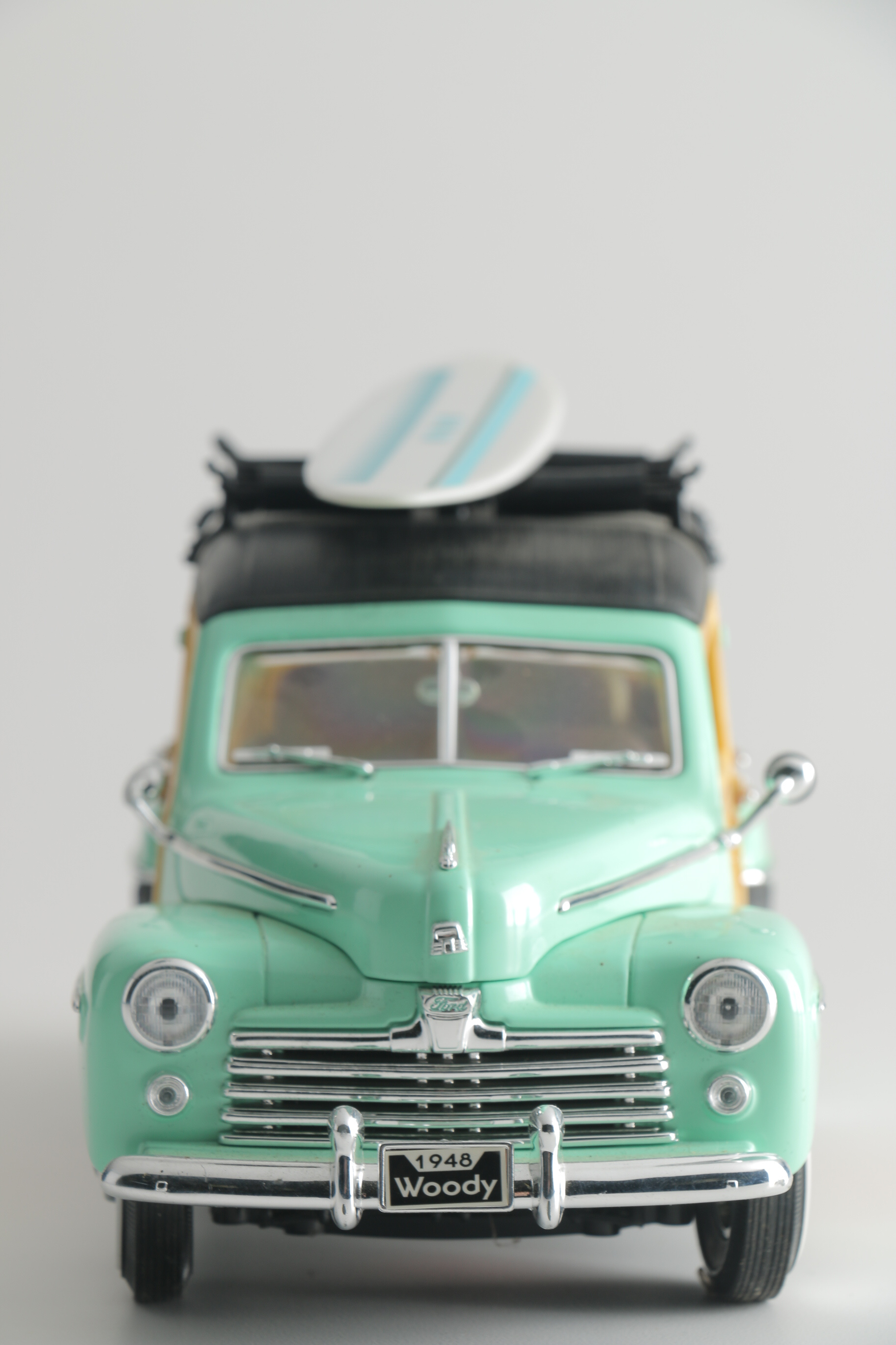 Pair of Die-Cast 1940s Ford Woodie Surfing Replicas