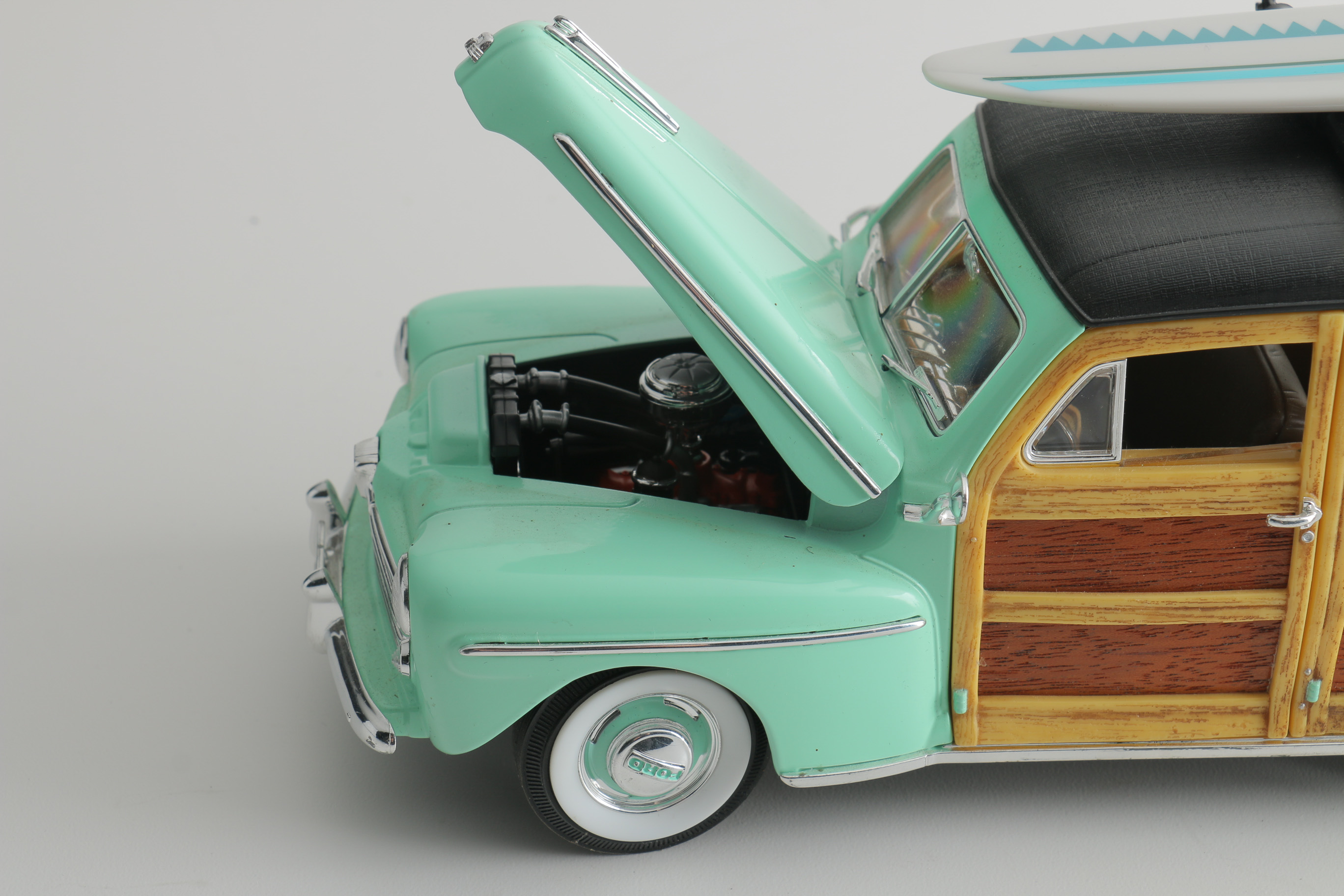 Pair of Die-Cast 1940s Ford Woodie Surfing Replicas