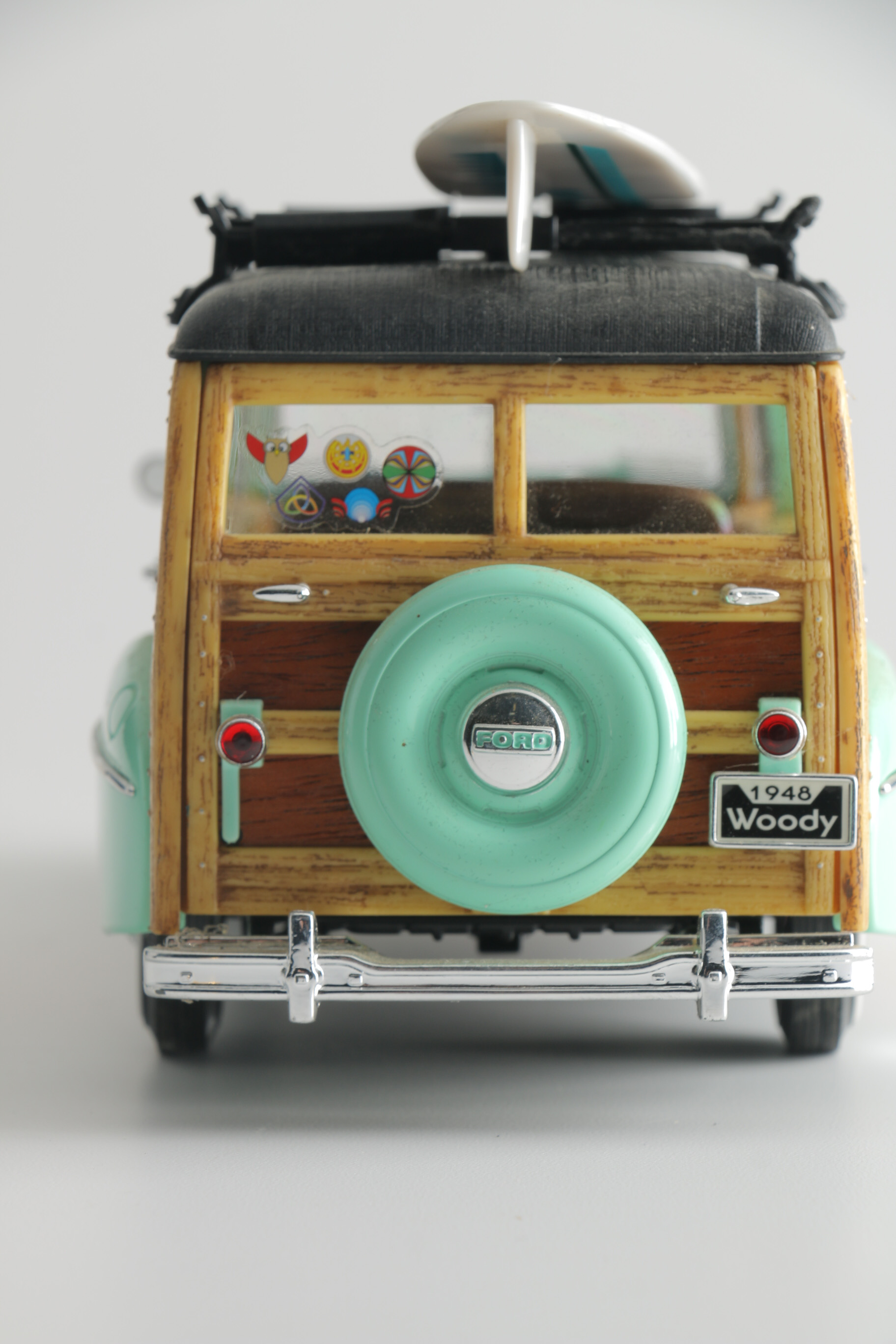 Pair of Die-Cast 1940s Ford Woodie Surfing Replicas