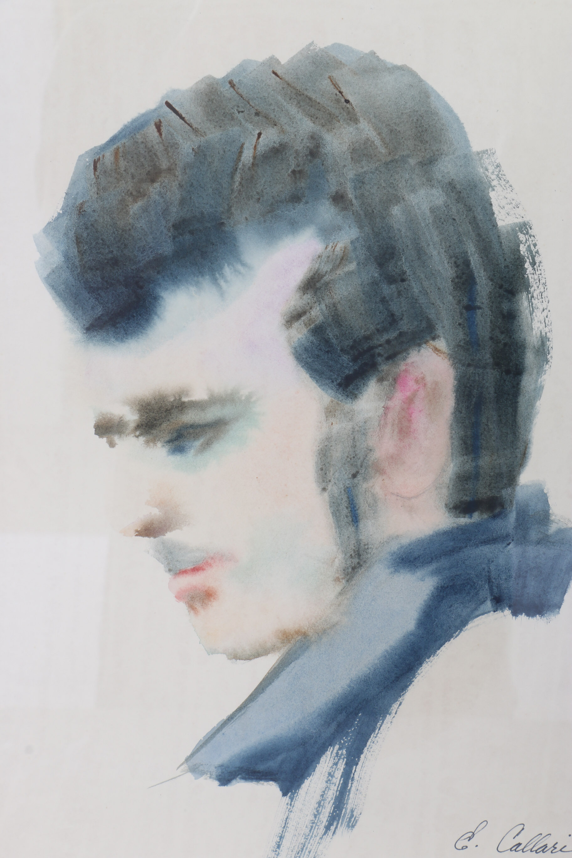 Emily Callari Watercolor Portrait of Man "Gerald"