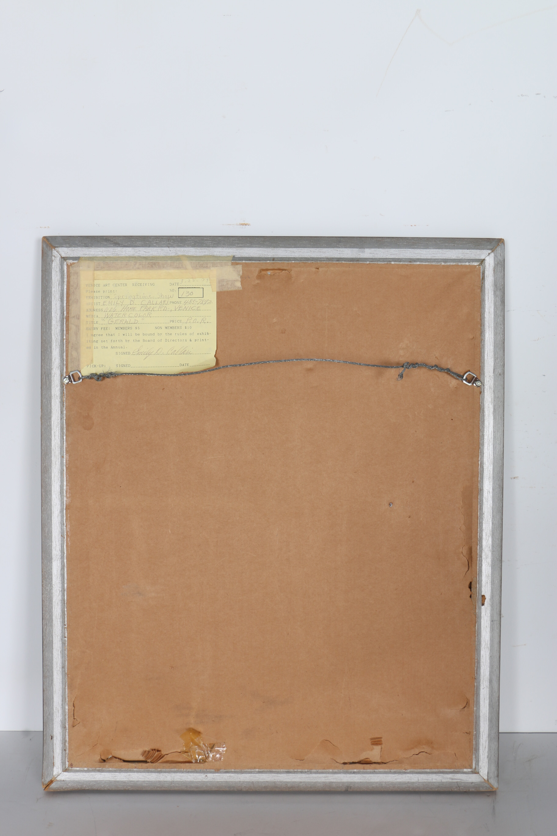 Emily Callari Watercolor Portrait of Man "Gerald"