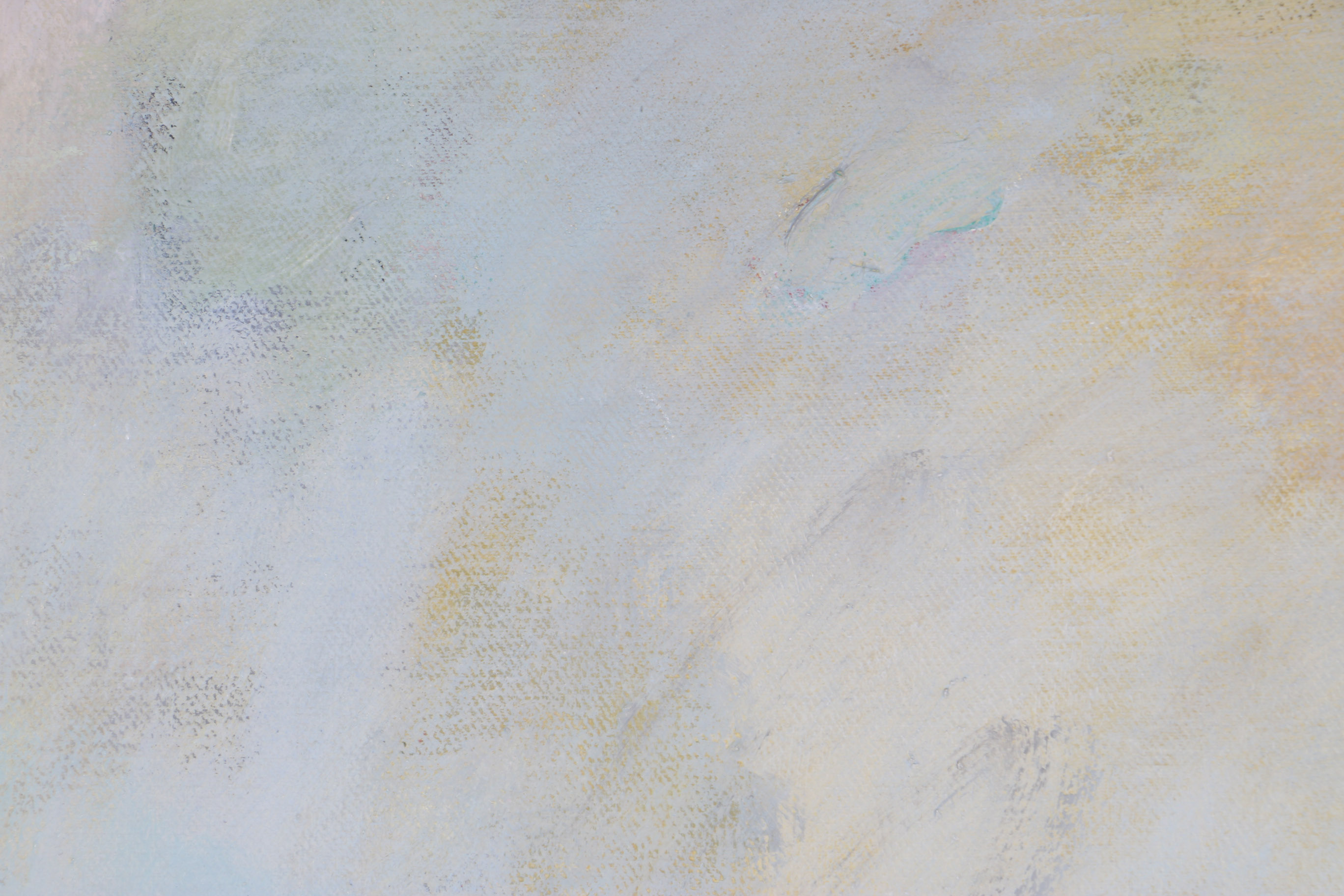 Moshe Rosenthalis Oil Painting on Canvas of A Figure by a Piano