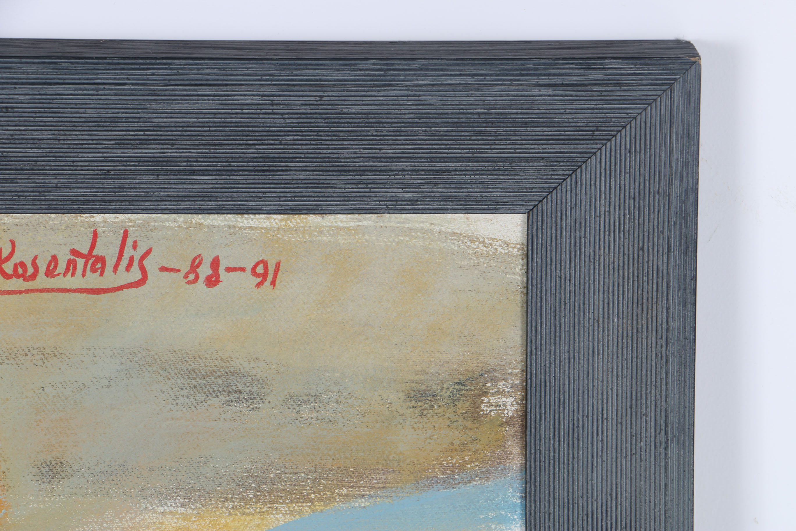 Moshe Rosenthalis Oil Painting on Canvas of A Figure by a Piano