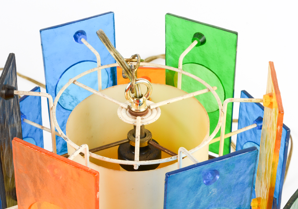 Mid Century Modern Glass Light Fixture