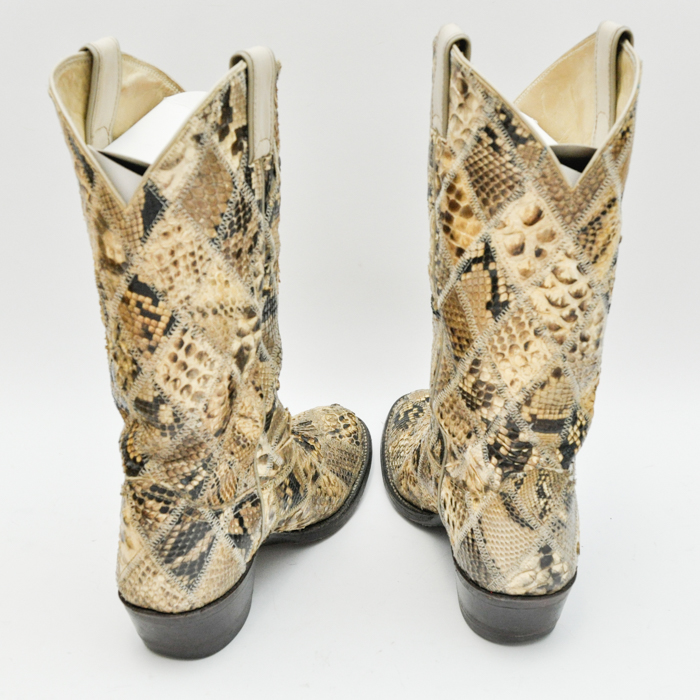 Justin Boots 100th Platinum Anniversary Snakeskin Cowboy Boots