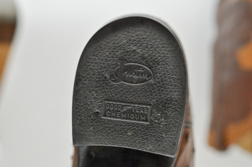 Justin Signature Edition Signed Cowboy Boots with Diamond Inset