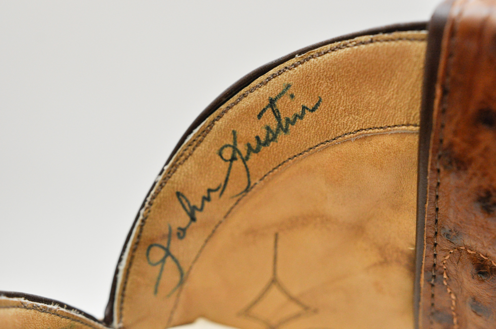 Justin Signature Edition Signed Cowboy Boots with Diamond Inset
