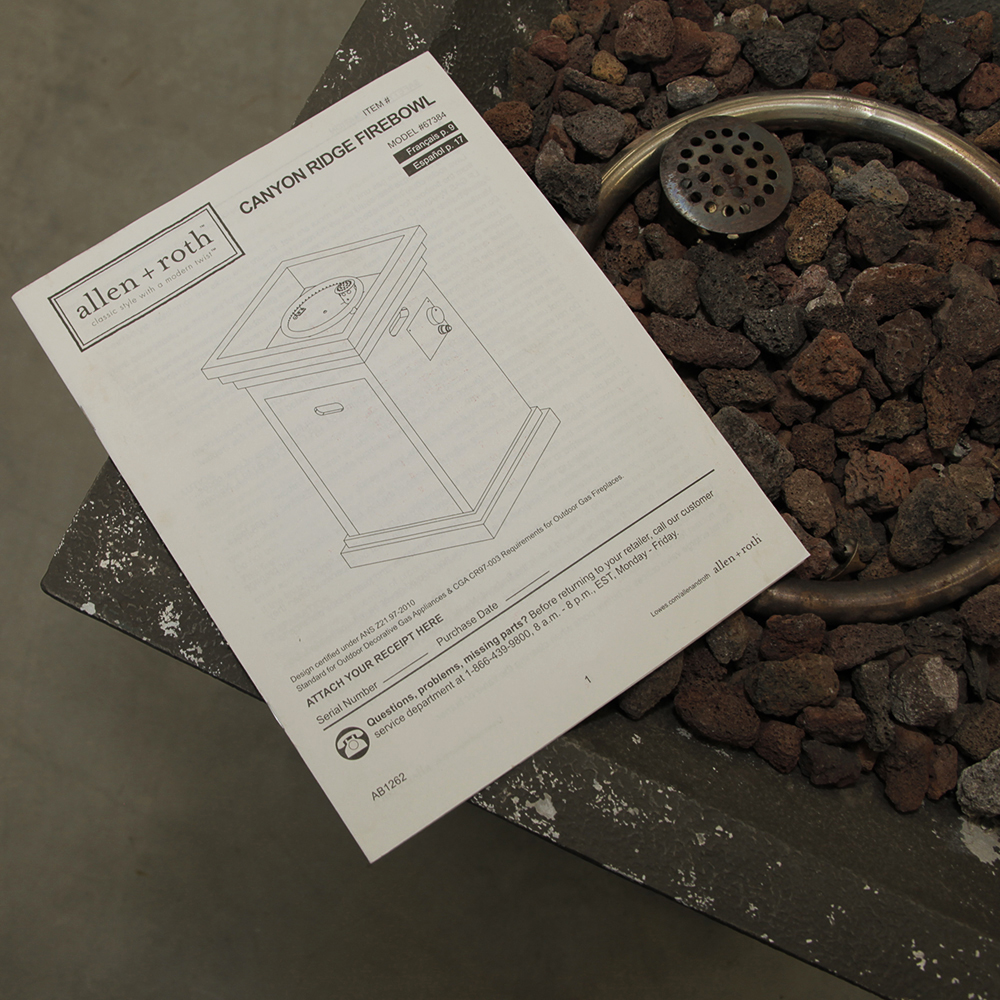 Allen + Roth Canyon Ridge Firebowl