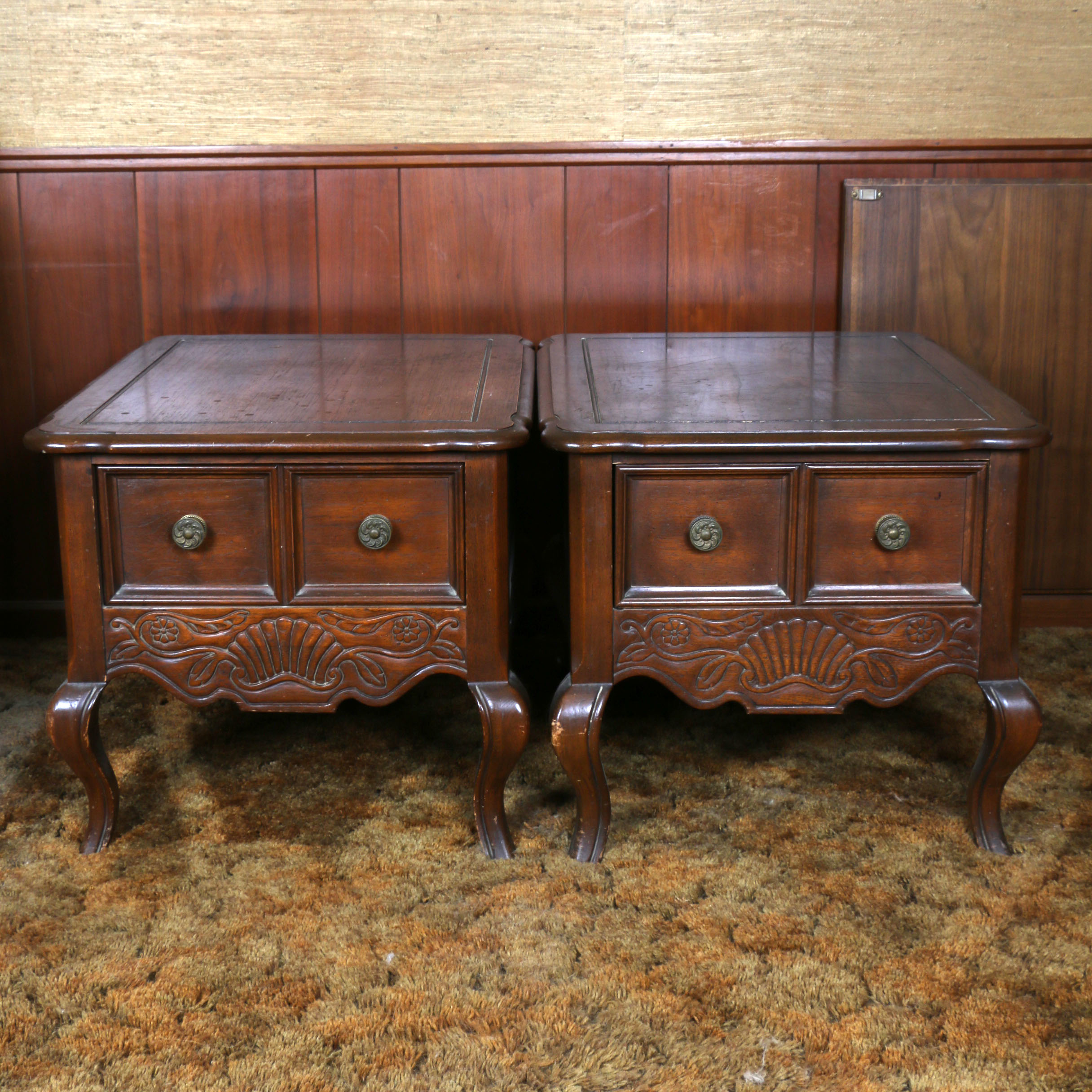 Vintage Provincial Louis XV Style Side Tables