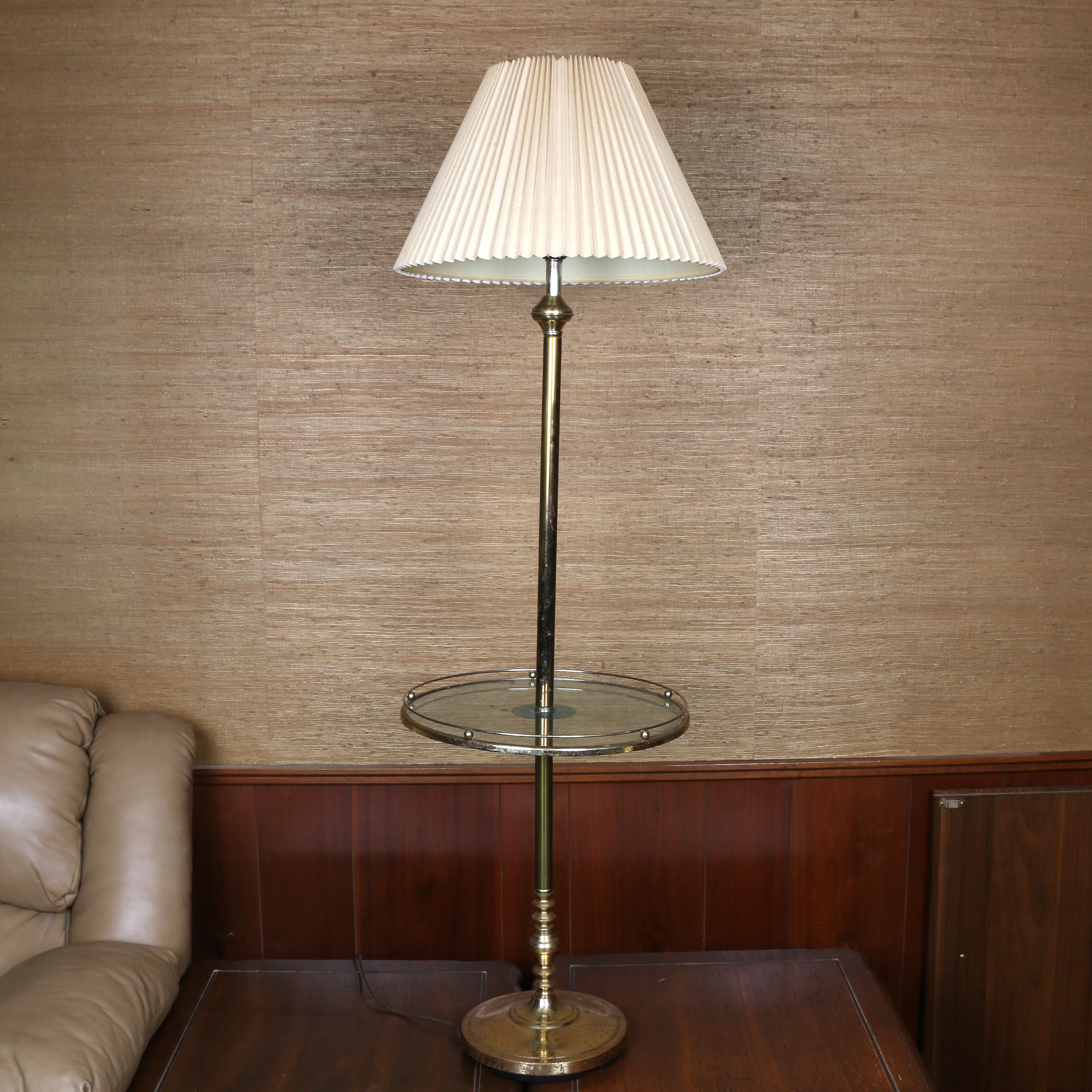 Vintage Tray-Table Floor Lamp