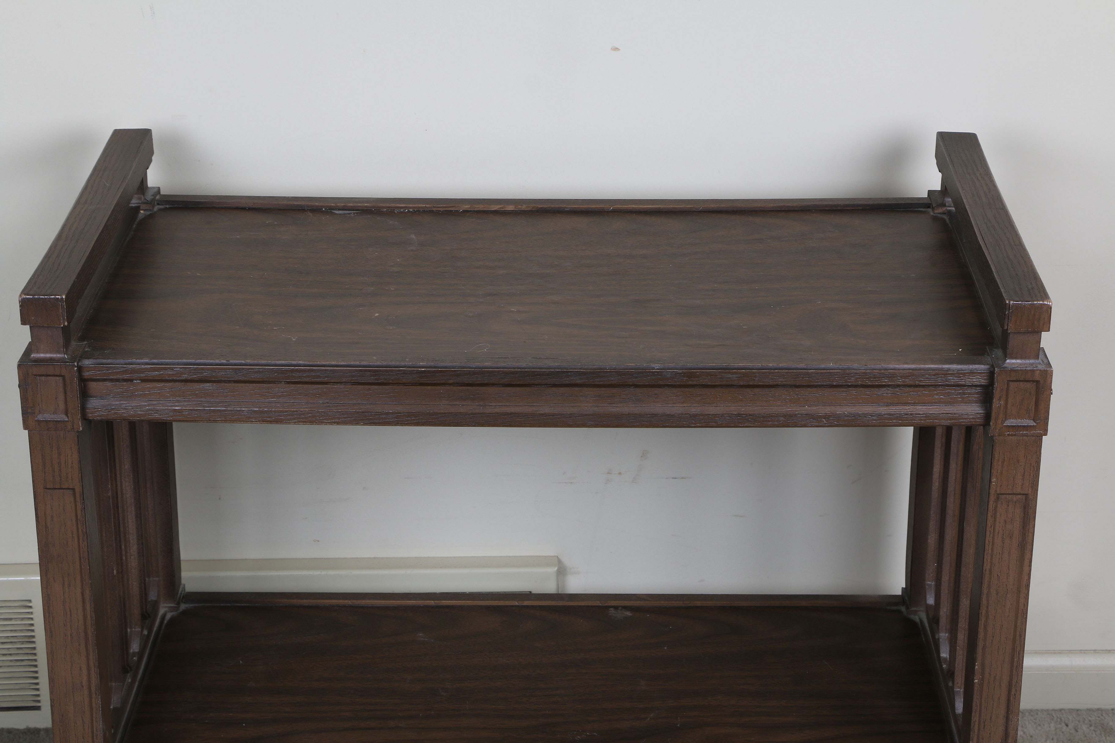 Vintage Two-Tier Rolling Side Table