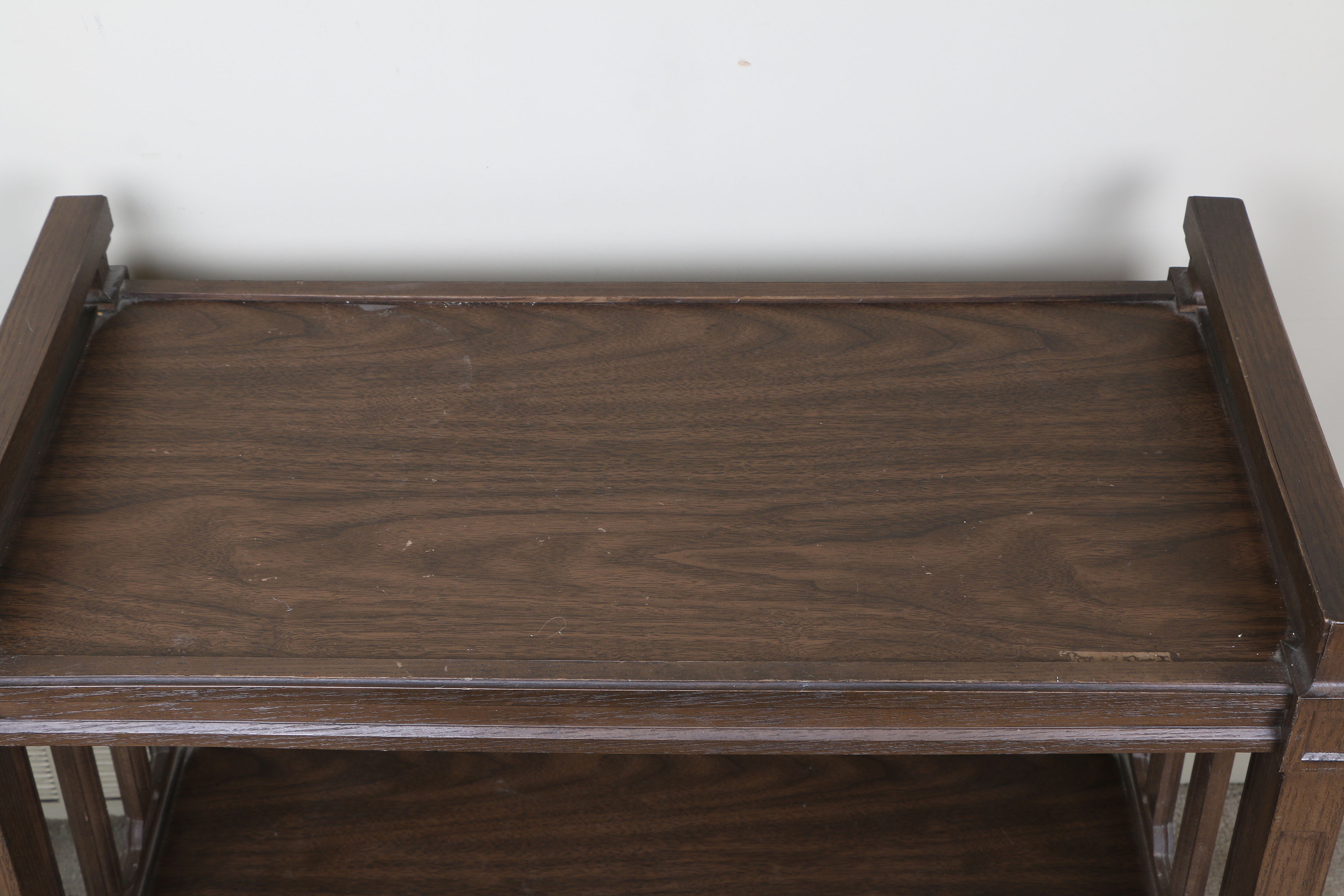 Vintage Two-Tier Rolling Side Table