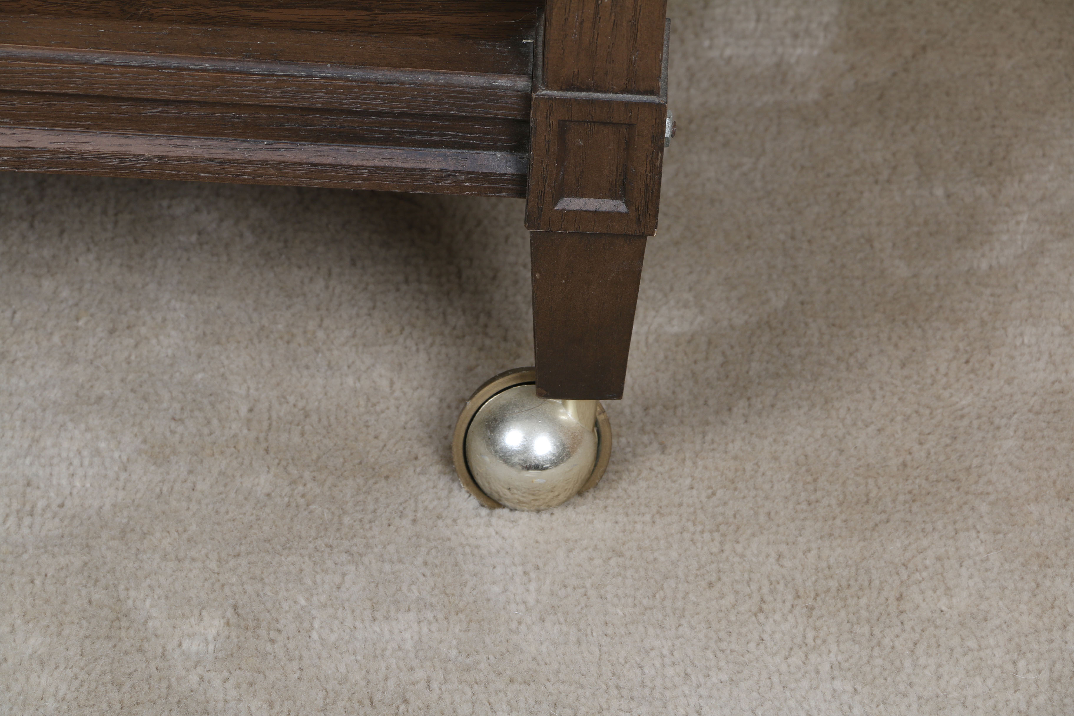 Vintage Two-Tier Rolling Side Table