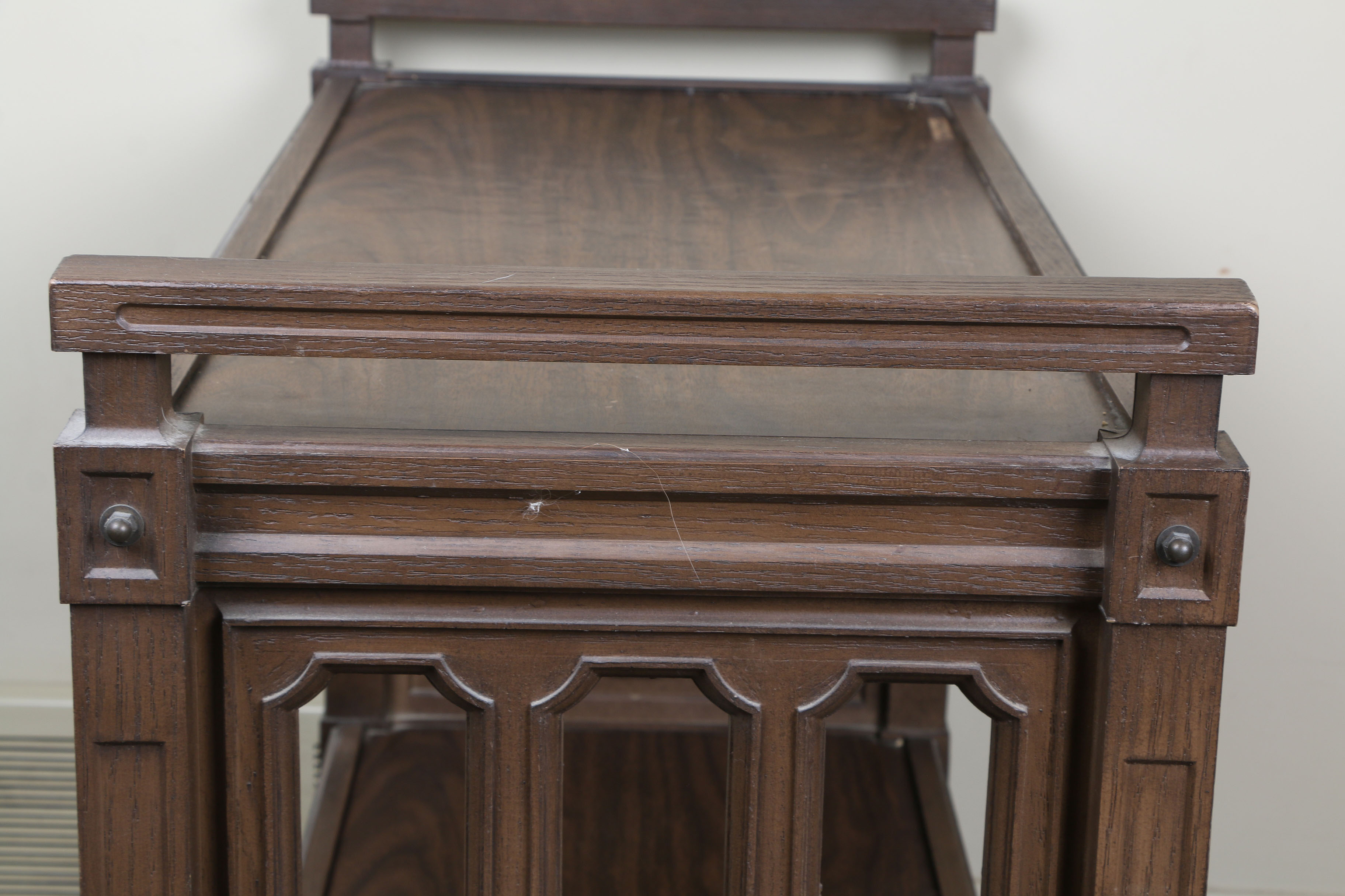 Vintage Two-Tier Rolling Side Table