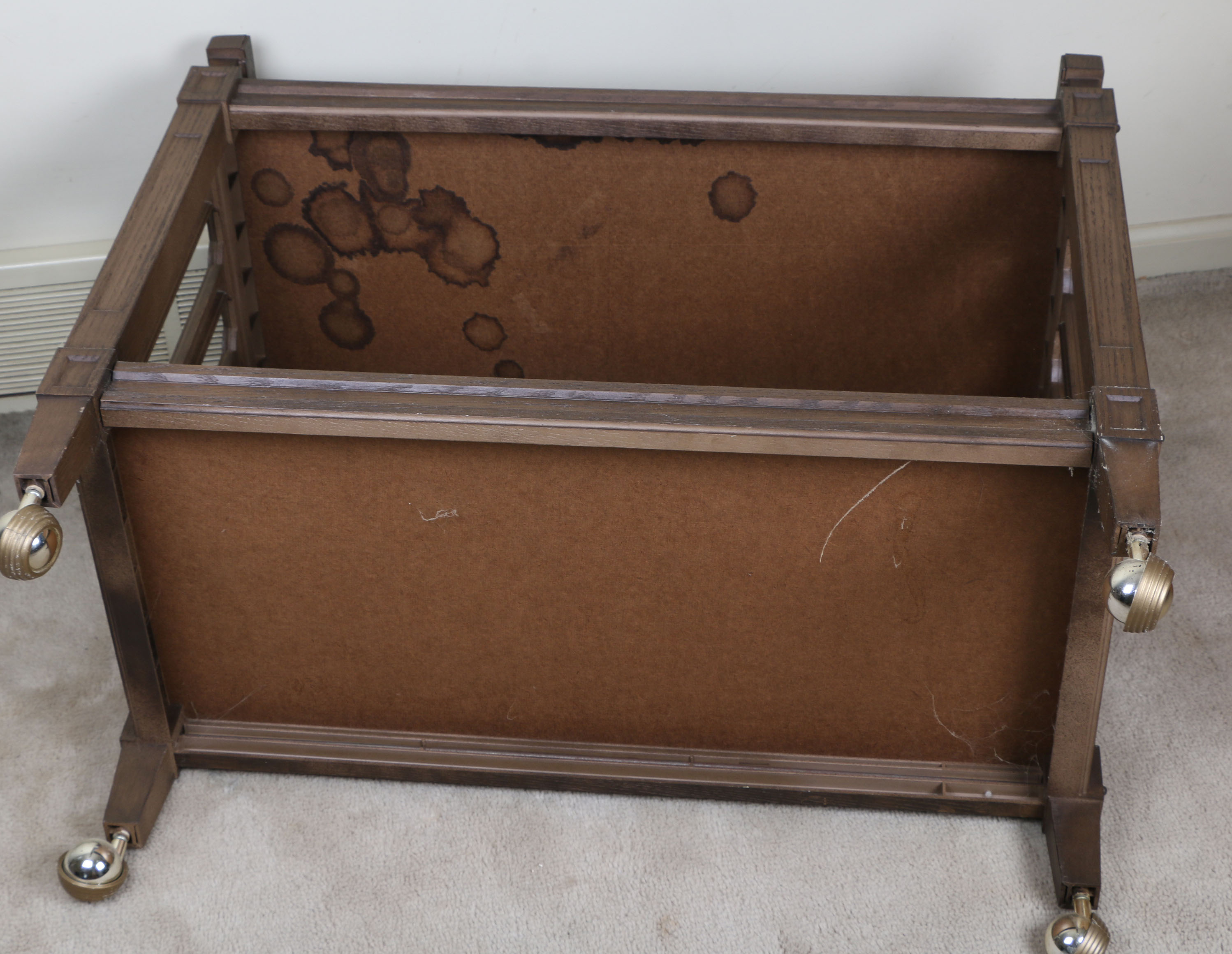 Vintage Two-Tier Rolling Side Table